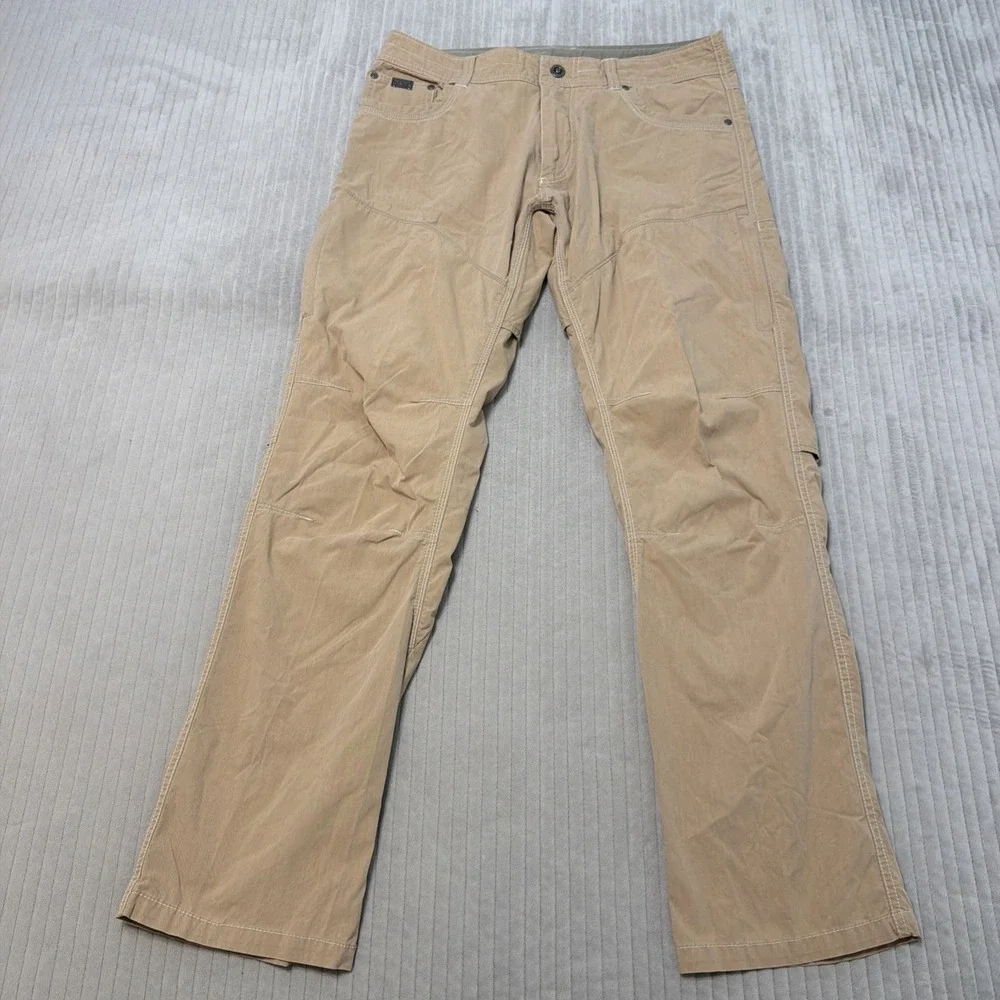 KUHL Konfidant Air Pants Men's 33x32 Beige Vented Casual Outdoor Hiking Travel